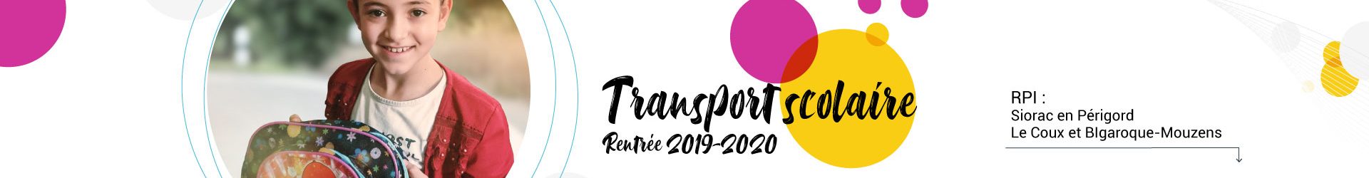 Transport scolaire :  rentrée 2019-2020