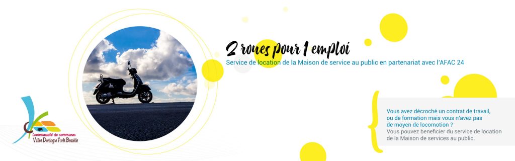 2 roues pour un emploi maison de service au public