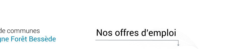 Nos offres d’emploi